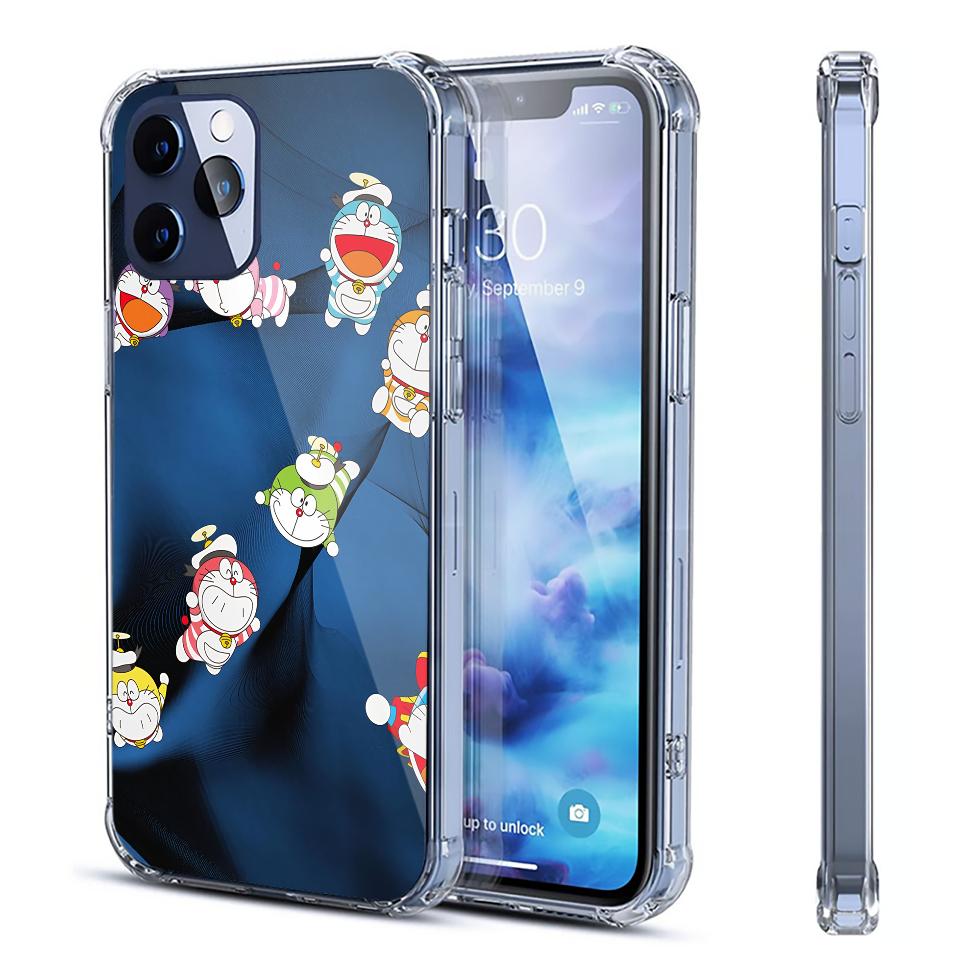 （画像用） ドラえもん Doraemon 【iPhone 12シリーズ対応】透明スマホケース（クリアソフトケース）